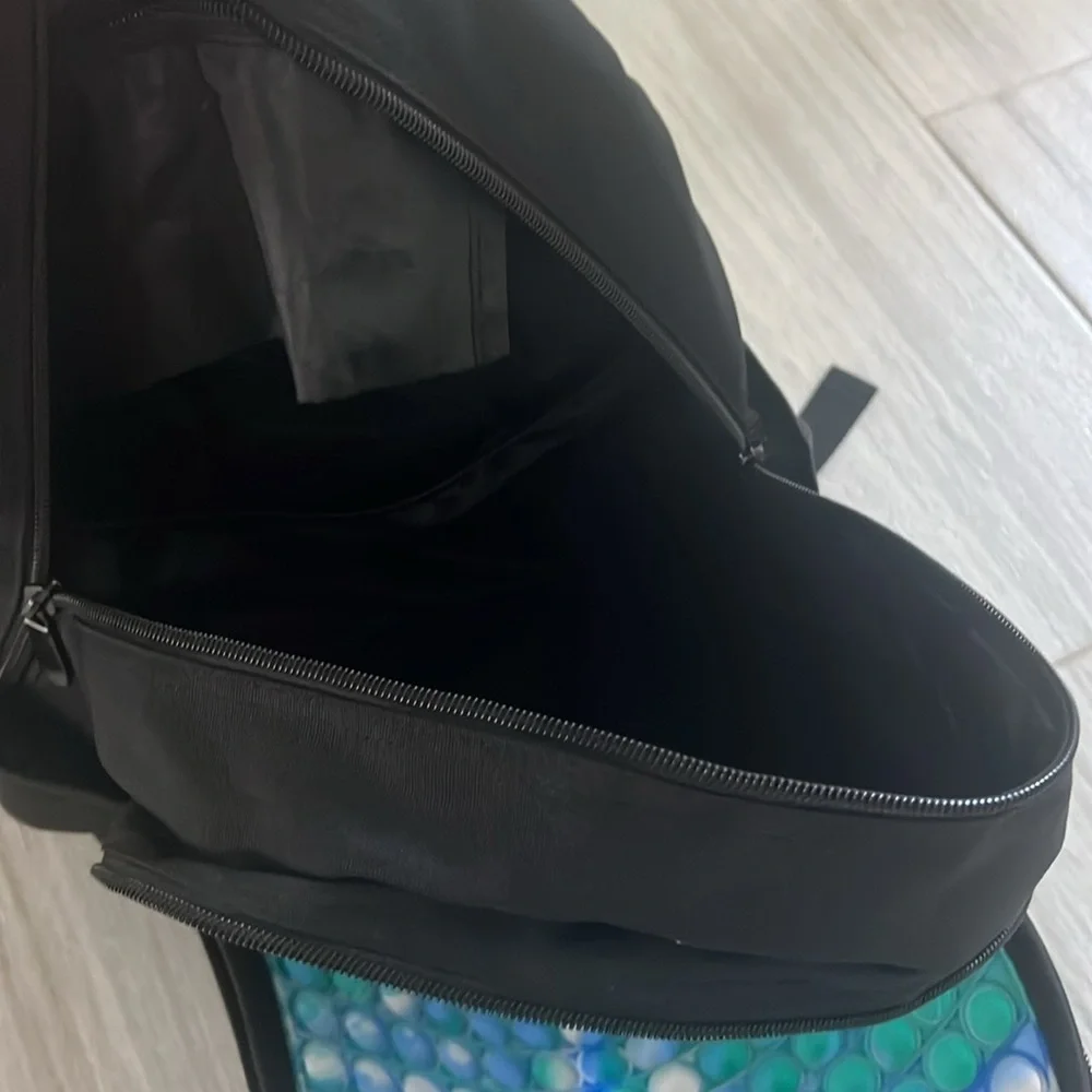 Blue, teal, white, & black pop it backpack bag carrier book bag